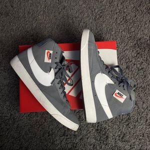 Gray/Black Nike Blazers